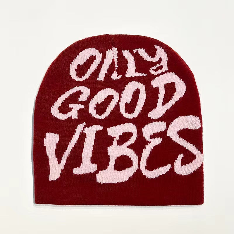 Autumn And Winter Letter Jacquard Hip Hop Knitted Hat