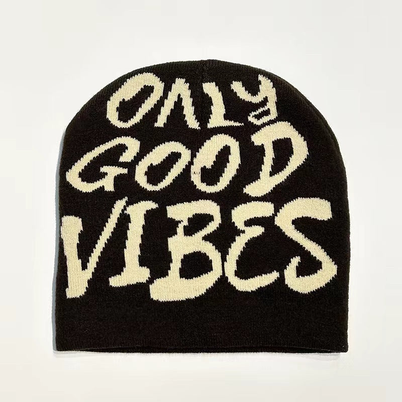 Autumn And Winter Letter Jacquard Hip Hop Knitted Hat