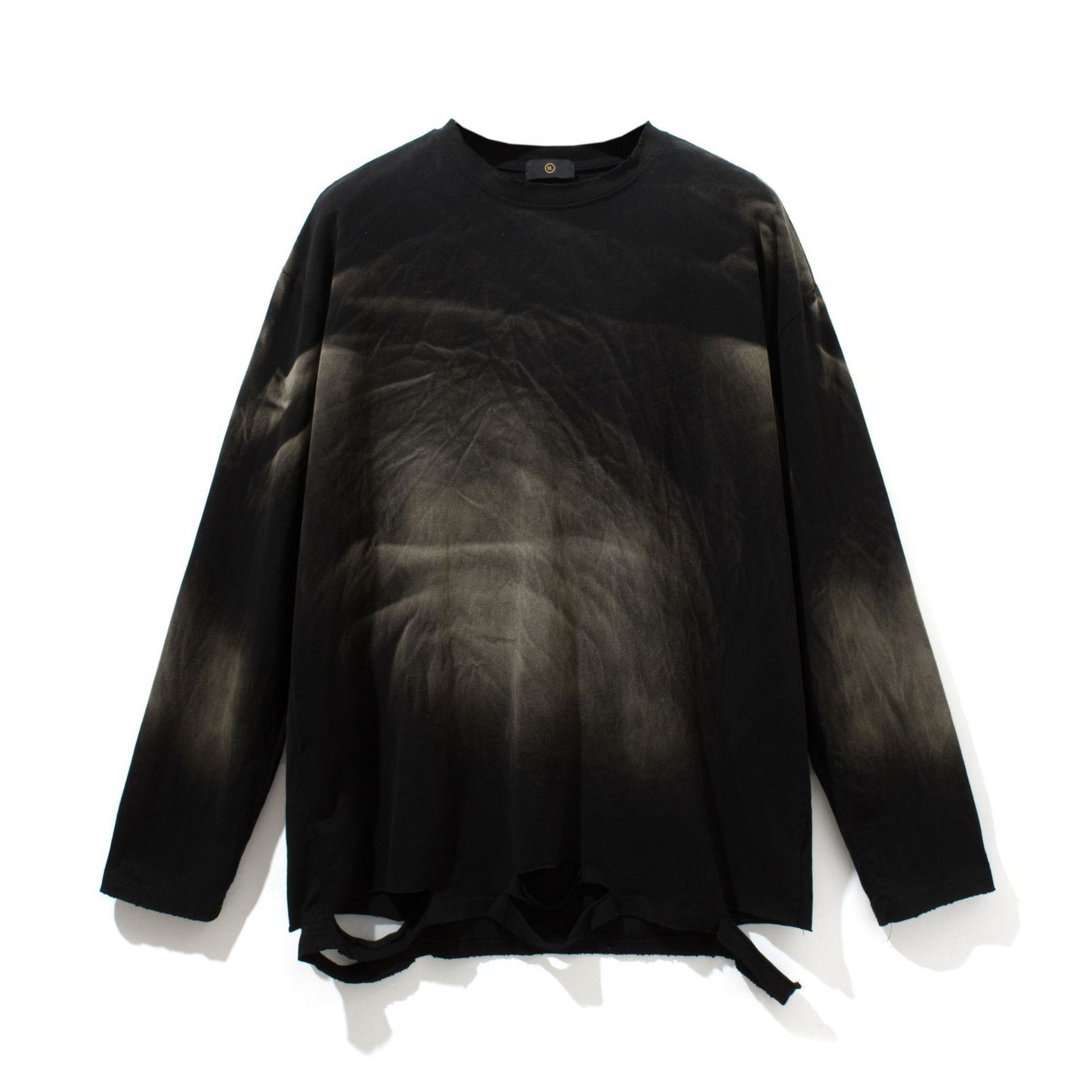 Distressed, Cut And Frayed Long-sleeved T-shirt